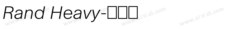 Rand Heavy字体转换